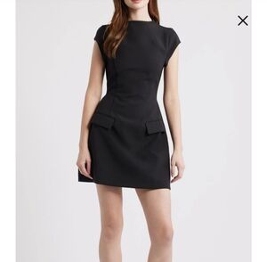 Nwt The Ultimate Muse Cap Sleeve Mini Dress by the brand Odd Muse Black Size Xs